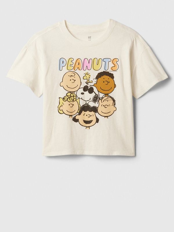 GAP GAP GAP & Peanuts Snoopy Majica otroška Bela