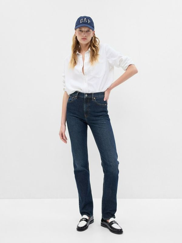 GAP GAP High Rise '90s Kavbojke Modra