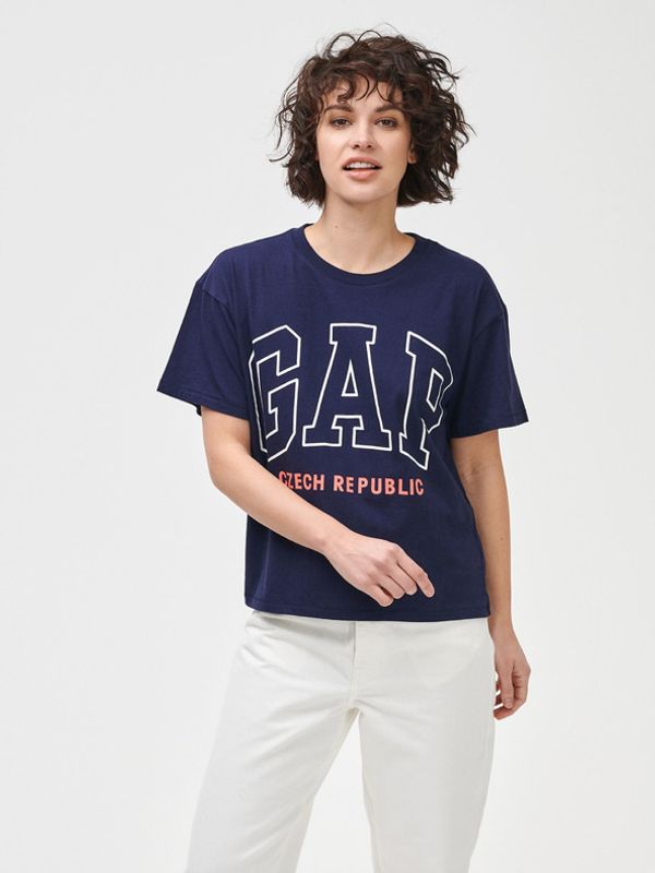 GAP GAP Logo Czeach Republic easy short sleeve tee Majica Modra