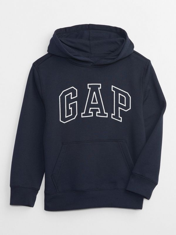 GAP GAP Logo Hoodie Pulover Modra