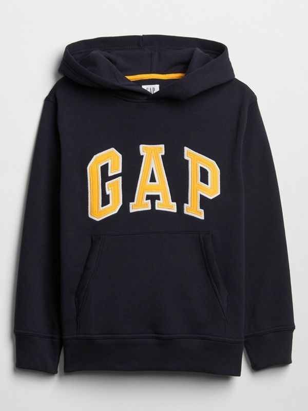 GAP GAP Logo Hoodie Pulover Modra