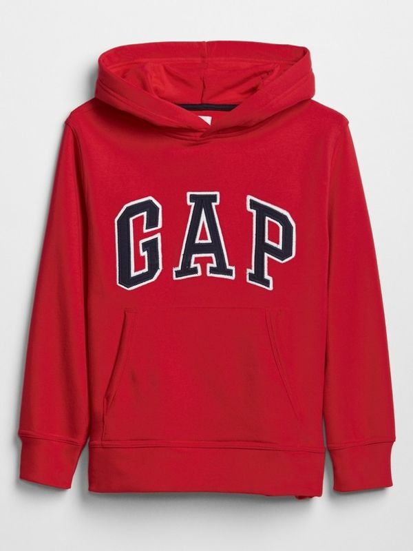 GAP GAP Logo Hoodie Pulover Rdeča