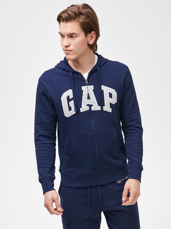 GAP GAP Logo Pulover Modra