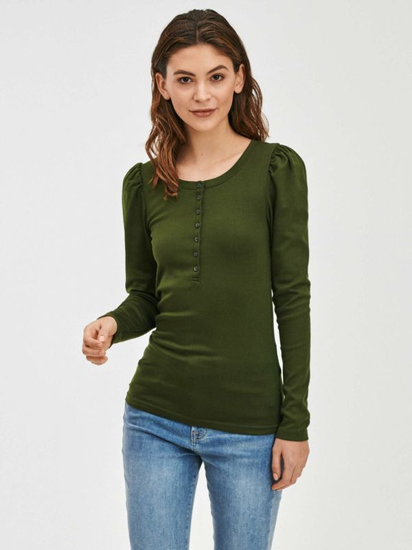 GAP GAP Modern Henley Majica Zelena