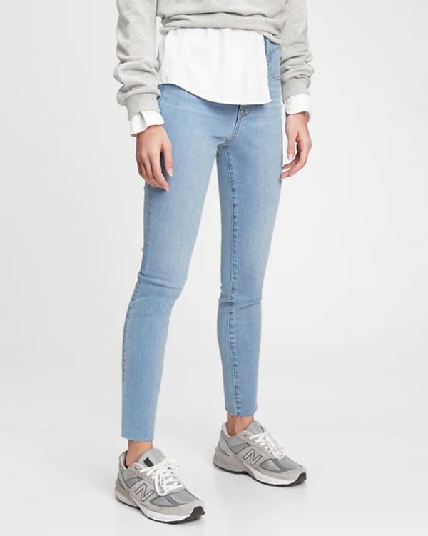 GAP GAP The Gen Good High Rise True Skinny Kavbojke Modra