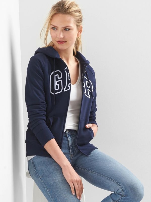 GAP GAP Zip Logo Pulover Modra