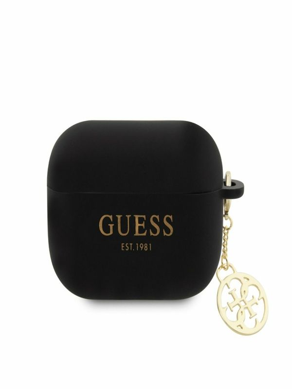 Guess Guess 4G Charm Silikonové AirPods Pro 2 Black Ovitek Vijolična