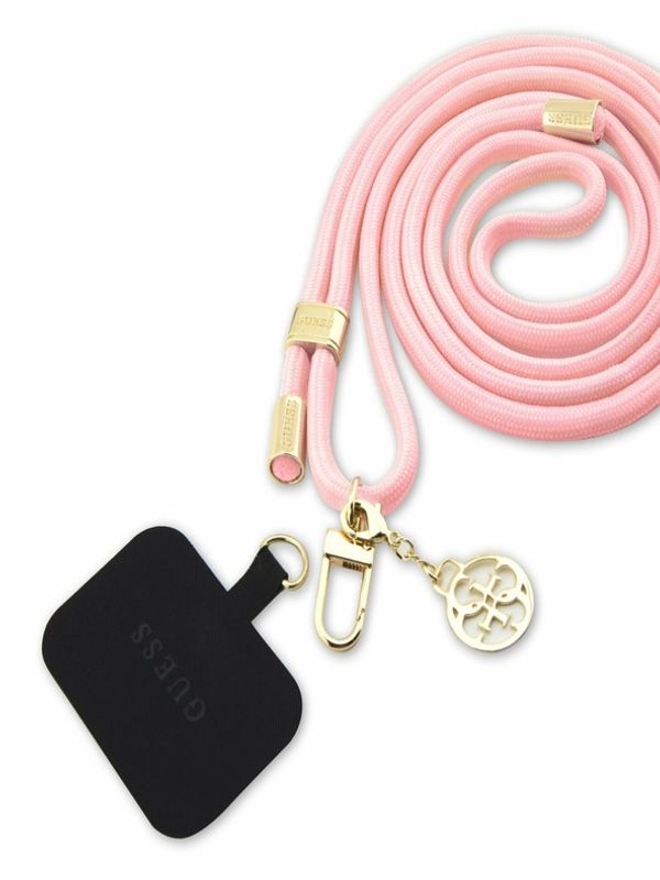 Guess Guess Crossbody Cord 4G Charm Gold/Pink Ovitek za telefon Vijolična