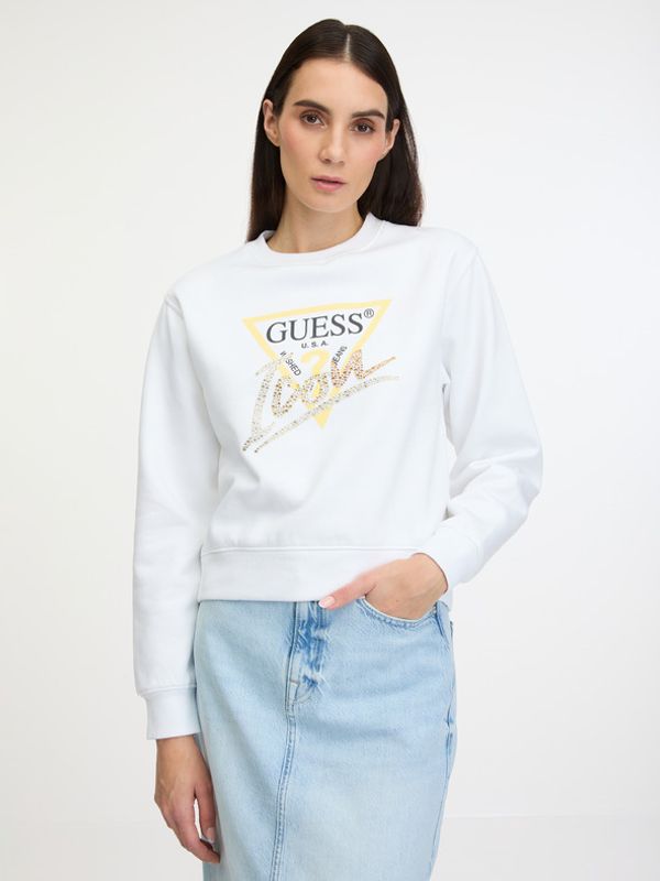 Guess Guess Icon Sweatshirt Pulover Bela