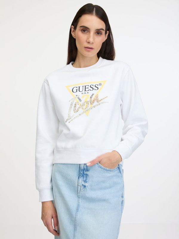 Guess Guess Icon Sweatshirt Pulover Bela