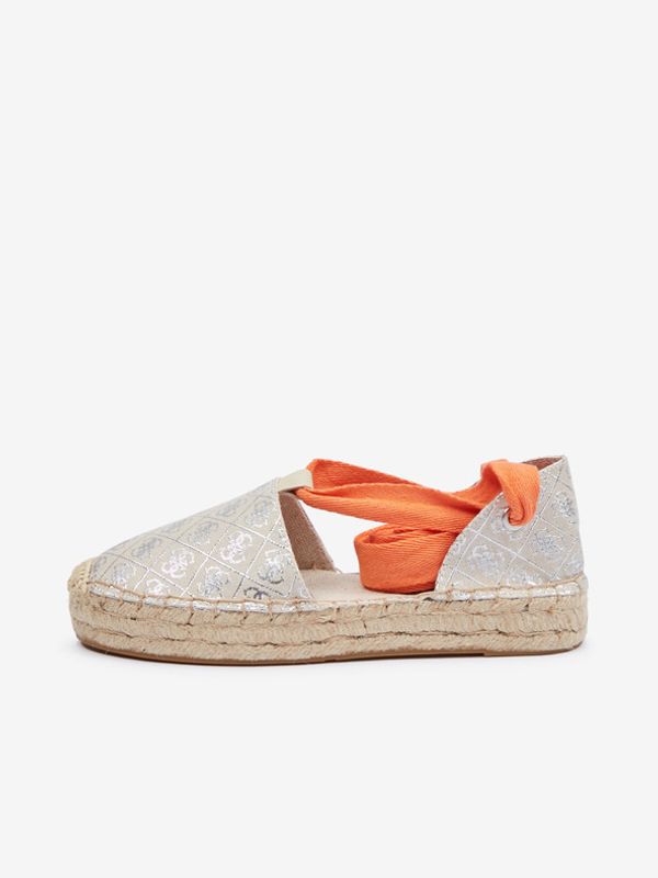 Guess Guess Jalene 3 Espadrile Srebrna
