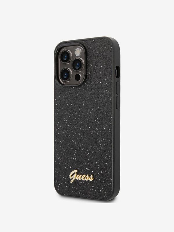 Guess Guess PC/TPU Glitter Flakes Metal Logo iPhone 14 Pro Max Black Ovitek za telefon Vijolična