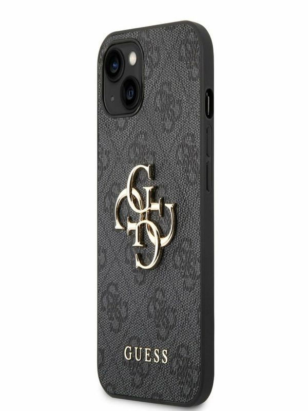 Guess Guess PU 4G Metal Logo iPhone 14 Plus Grey Ovitek za telefon Vijolična