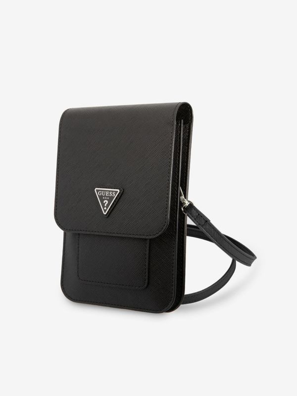 Guess Guess PU Saffiano Triangle Logo Black Torba Vijolična