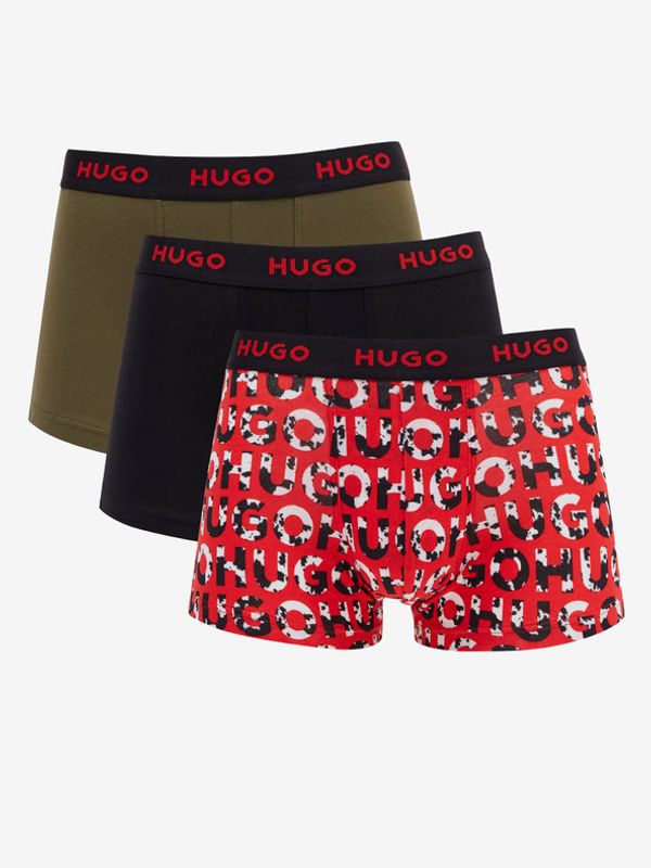 HUGO HUGO Triplet Design Oprijete boksarice 3 Piece Črna