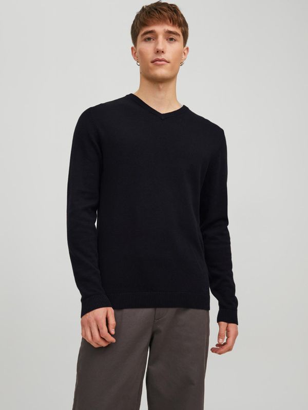 Jack & Jones Jack & Jones Basic Pulover Črna