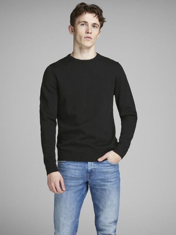 Jack & Jones Jack & Jones Basic Pulover Črna