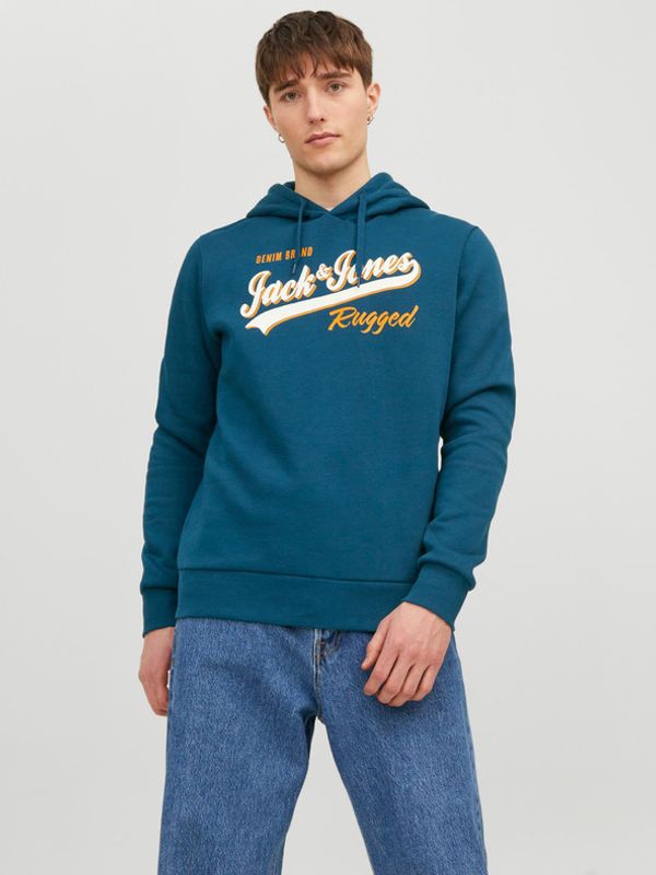 Jack & Jones Jack & Jones Logo Pulover Modra