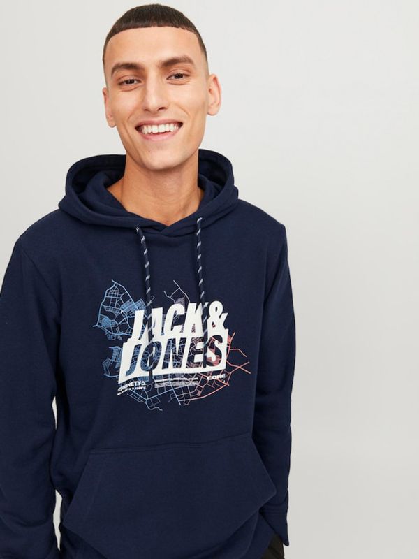 Jack & Jones Jack & Jones Map Pulover Modra