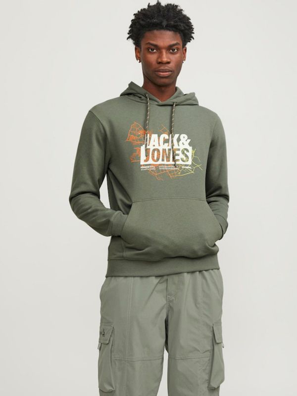 Jack & Jones Jack & Jones Map Pulover Zelena