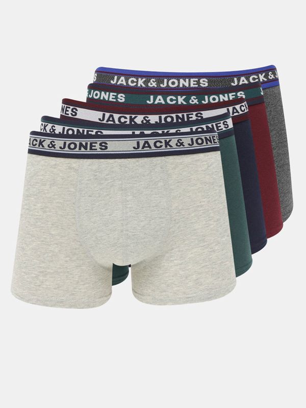 Jack & Jones Jack & Jones Oliver Oprijete boksarice 5 Piece Siva