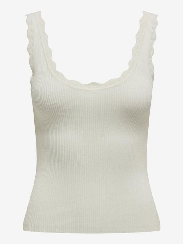 Jacqueline de Yong Jacqueline de Yong Majica brez rokavov Bela