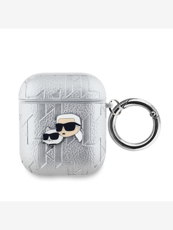 Karl Lagerfeld Karl Lagerfeld AirPods 1/2 Ovitek Srebrna