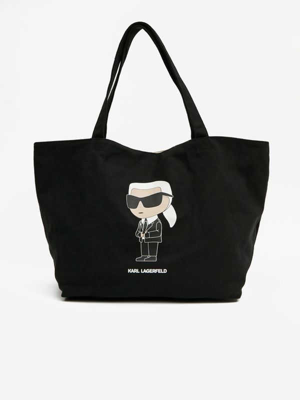 Karl Lagerfeld Karl Lagerfeld Ikonik Shopper torba Črna