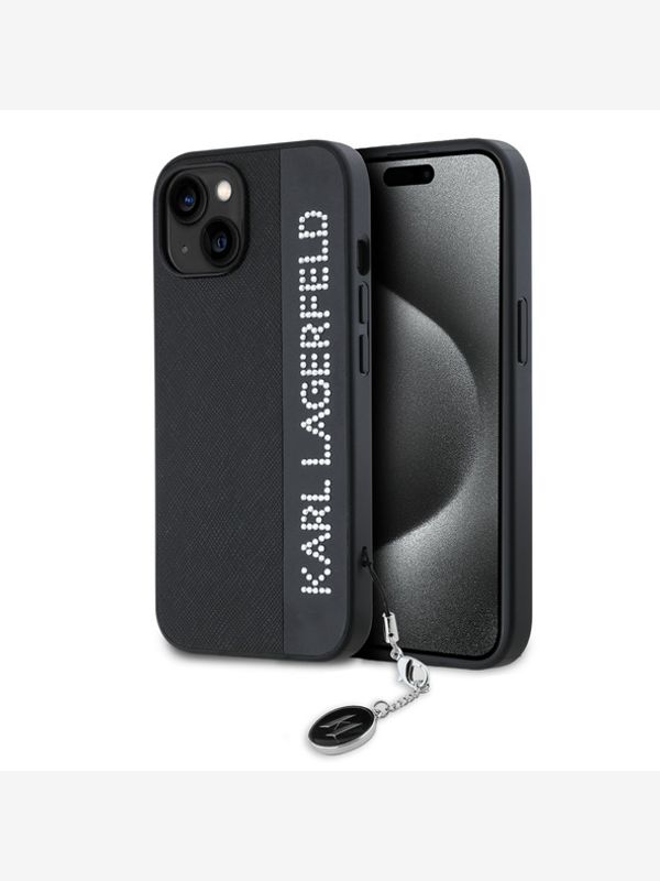 Karl Lagerfeld Karl Lagerfeld iPhone 15 Ovitek za telefon Črna