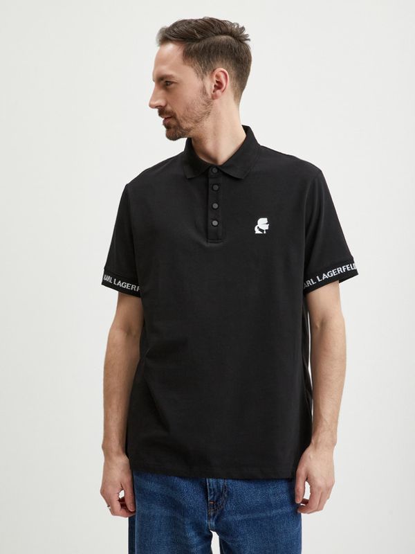 Karl Lagerfeld Karl Lagerfeld Polo Majica Črna