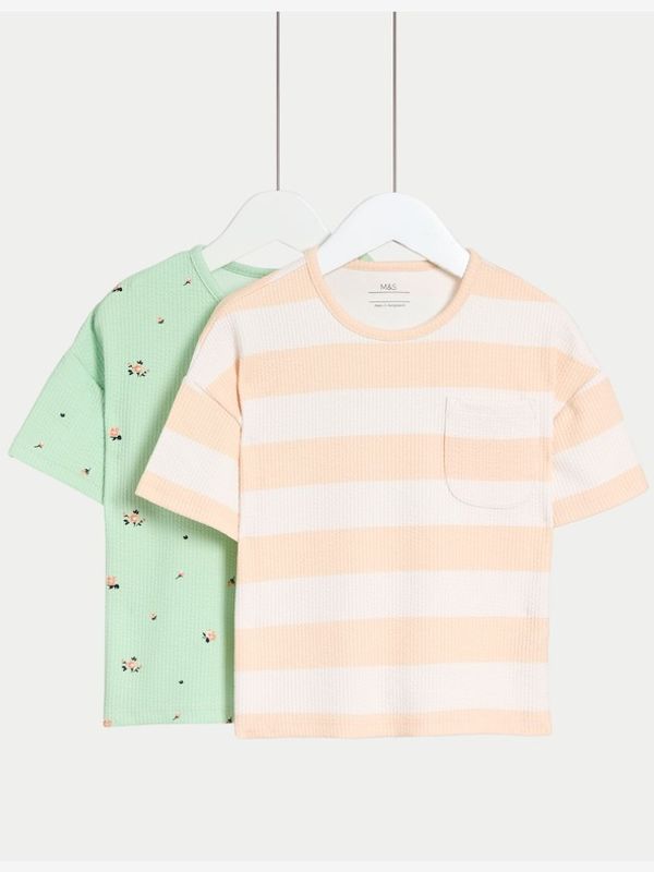 Marks & Spencer Marks & Spencer Majica 2 ks otroška Oranžna