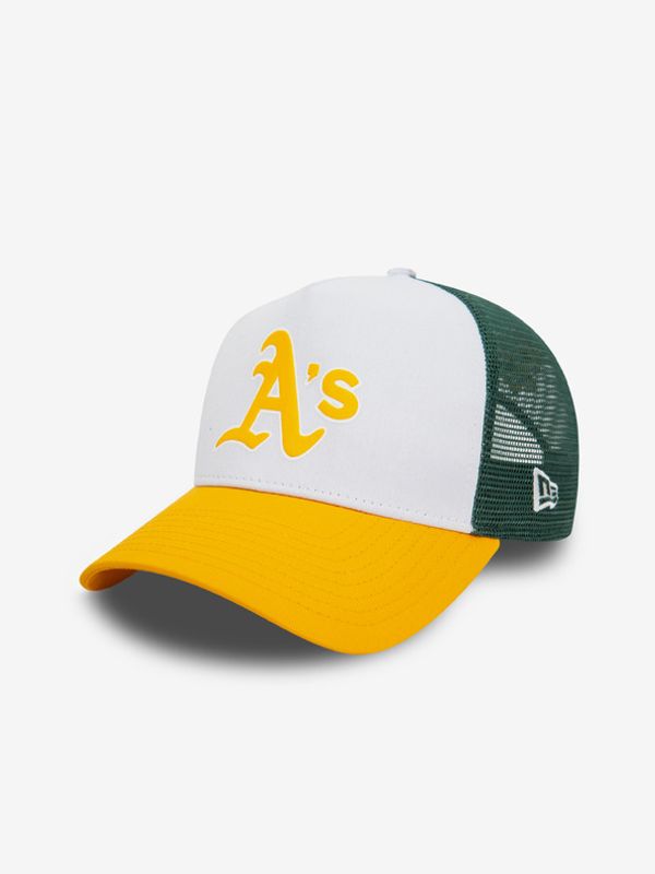 New Era New Era Oakland Athletics MLB Logo A-Frame Trucker Šiltovka Bela