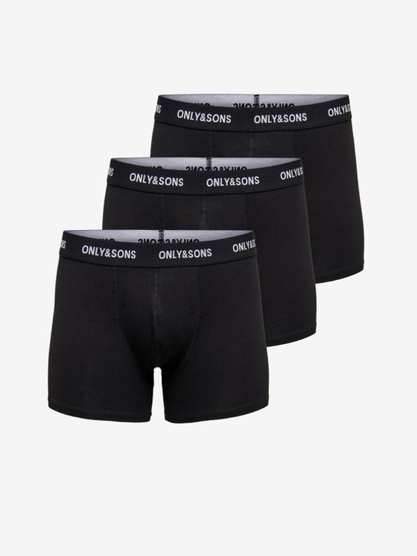 ONLY & SONS ONLY & SONS Fitz Oprijete boksarice 3 Piece Črna