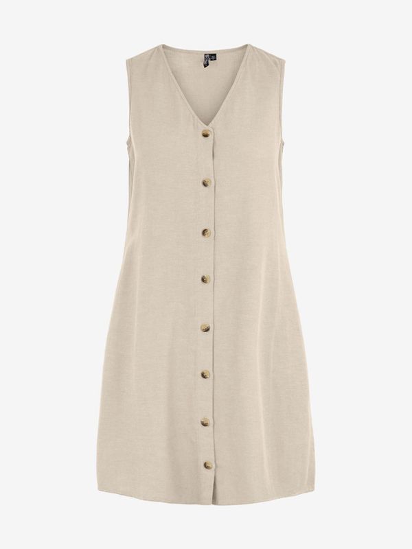 Pieces Pieces Sunna Obleka Bež