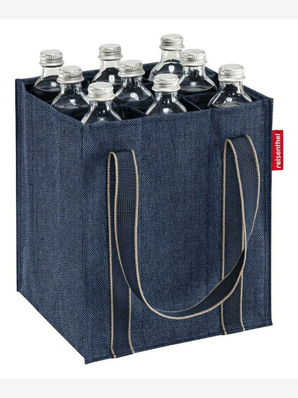 Reisenthel Reisenthel Bottlebag Herringbone Dark Blue Torba Modra