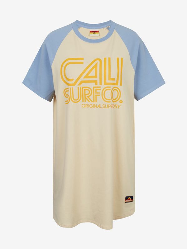 SuperDry SuperDry Cali Surf Raglan Tshirt Dress Obleka Roza