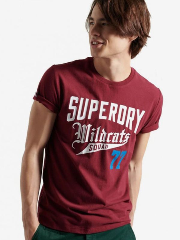 SuperDry SuperDry Collegiate Graphic Majica Rdeča