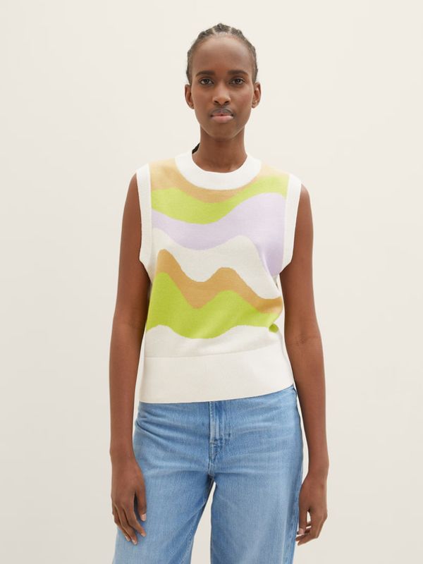 Tom Tailor Denim Tom Tailor Denim Brezrokavnik Bela