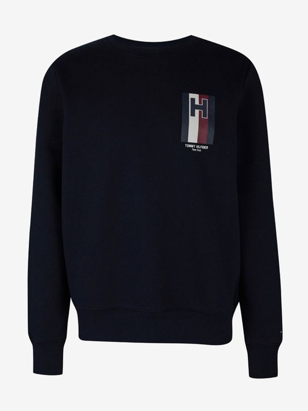 Tommy Hilfiger Tommy Hilfiger Emblem Crewneck Pulover Modra