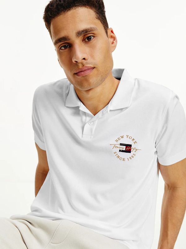 Tommy Hilfiger Tommy Hilfiger Icon Logo Interlock Polo majica Bela