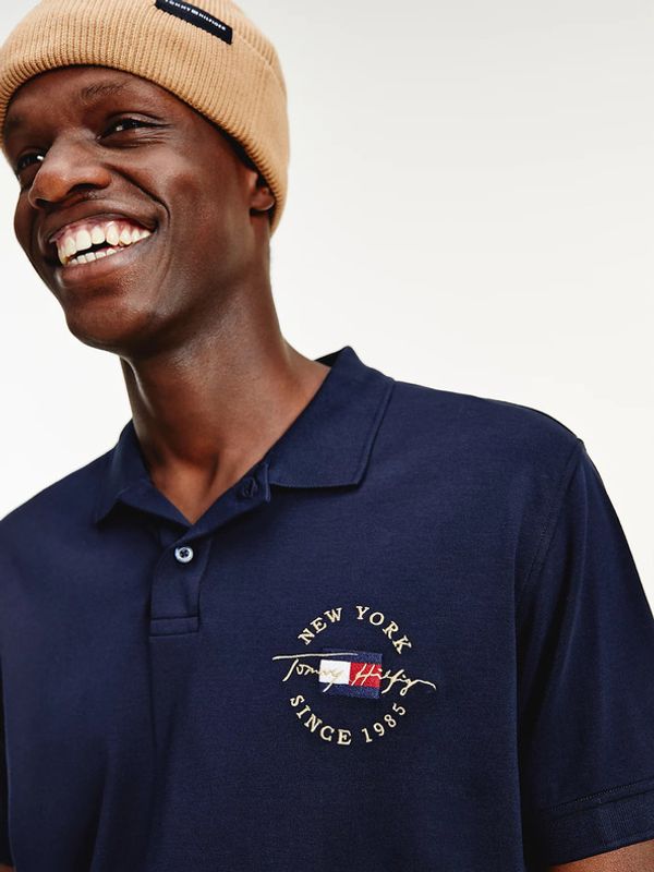 Tommy Hilfiger Tommy Hilfiger Icon Logo Interlock Polo majica Modra