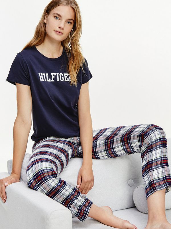 Tommy Hilfiger Tommy Hilfiger Lounge Organic Cotton Majica na spanje Modra