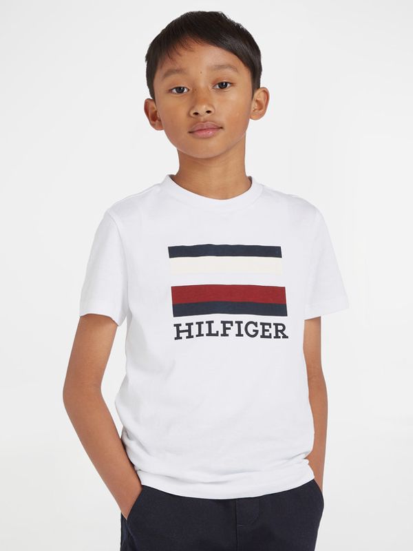 Tommy Hilfiger Tommy Hilfiger Majica otroška Bela