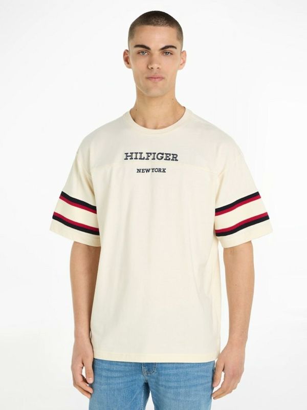 Tommy Hilfiger Tommy Hilfiger Monotype Colourblock Majica Bež