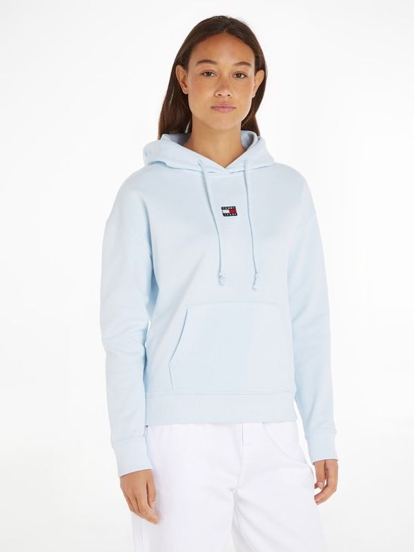 Tommy Jeans Tommy Jeans Badge Hoodie Pulover Modra