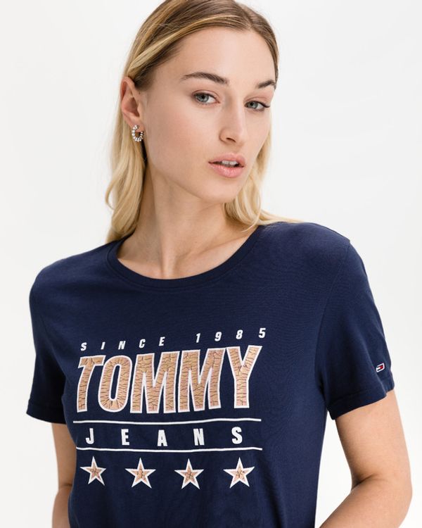 Tommy Jeans Tommy Jeans Slim Metallic Majica Modra