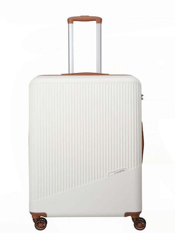 Travelite Travelite Bali L White/Cognac Kovček Bela