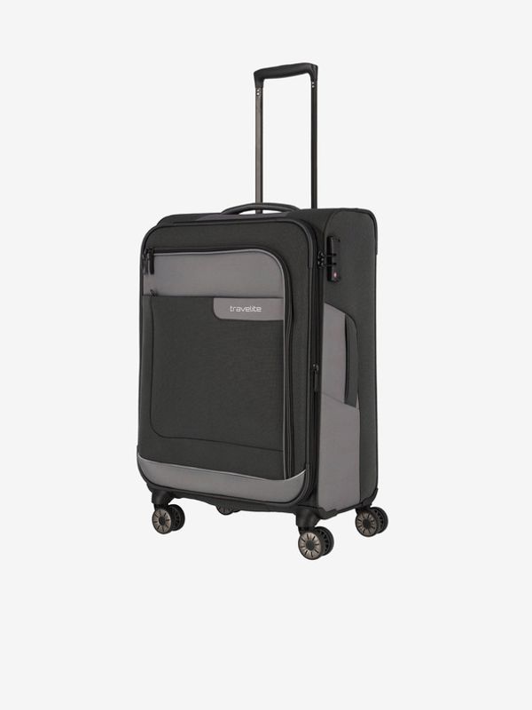 Travelite Travelite Viia 4w M Anthracite Kovček Siva