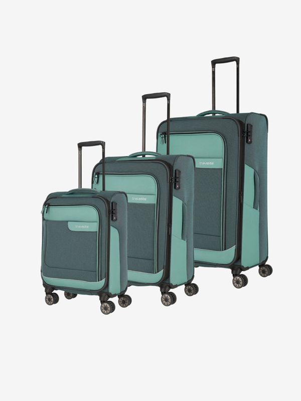 Travelite Travelite Viia 4w S,M,L + Duffle Set Zelena