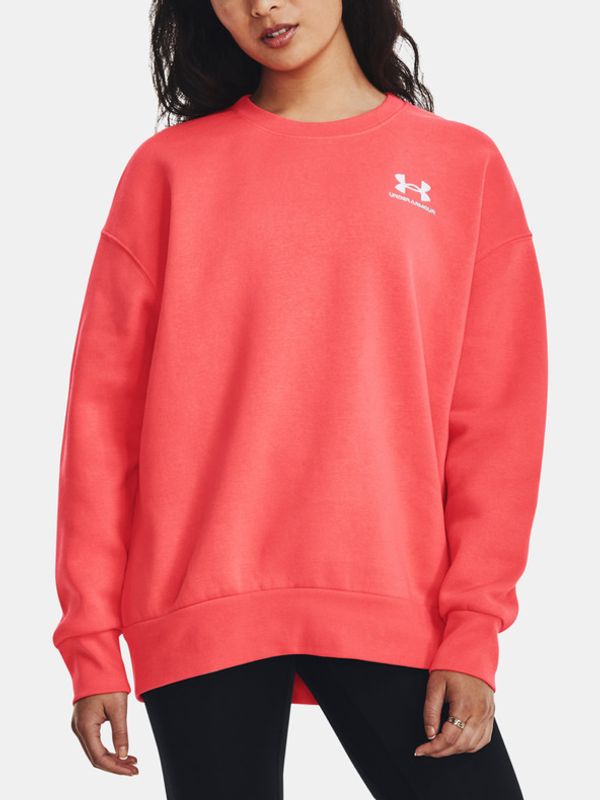 Under Armour Under Armour Essential Flc OS Crew Pulover Rdeča